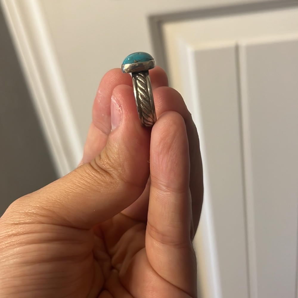 Silver/turquoise ring - Picture 2 of 3